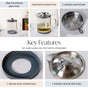 Glass Oil Pot With Strainer 1500ml