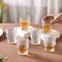 Set of 6 Floral Drinking Glass Tumblers