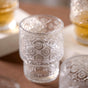 Set of 6 Floral Drinking Glass Tumblers