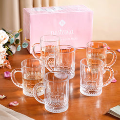 Glass Mug Set Of 6 220ml