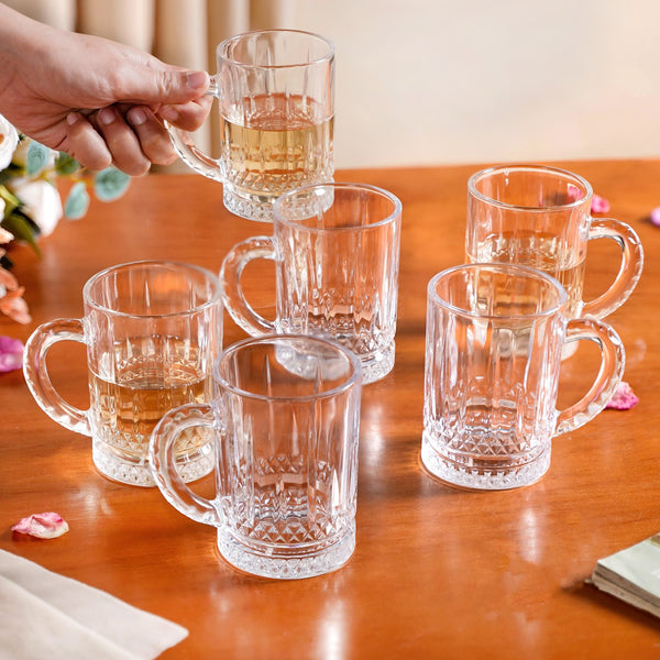 Glass Mug Set Of 6 220ml