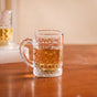 Diamond Embossed Glass Cup Set Of 6 220ml