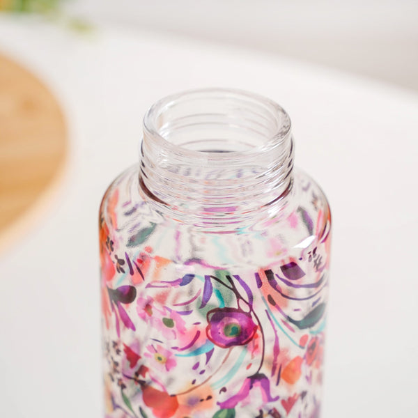 Wildflower Leakproof Glass Water Bottle 500ml