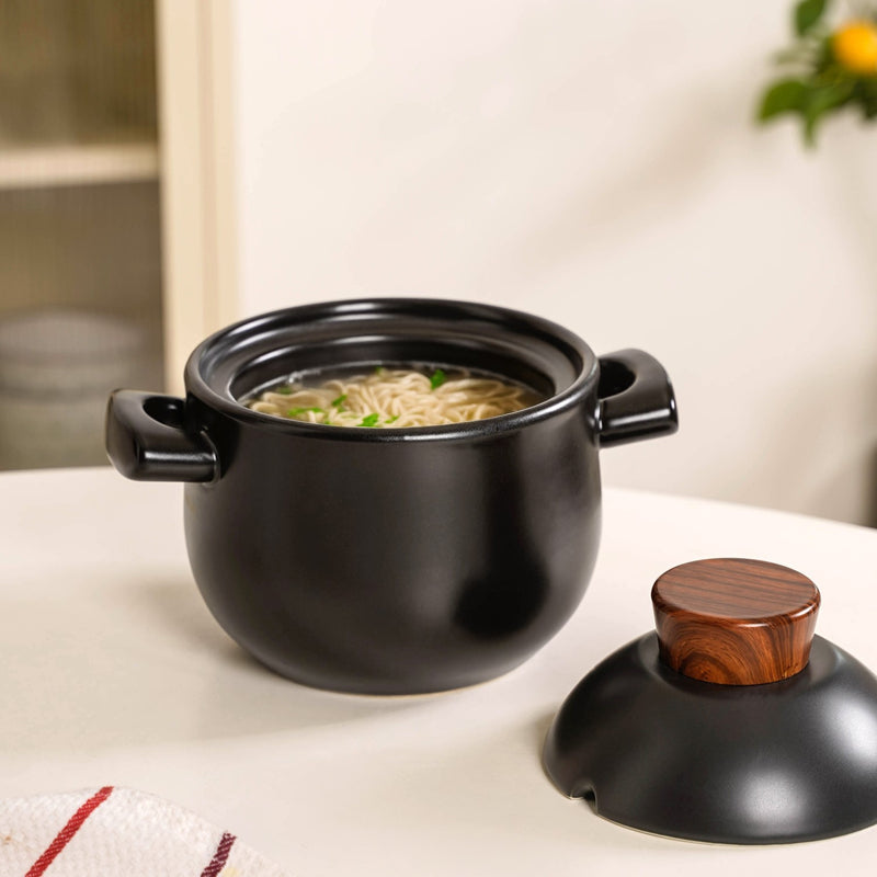 Glazed Chinese Style Cooking Pot 1400ml