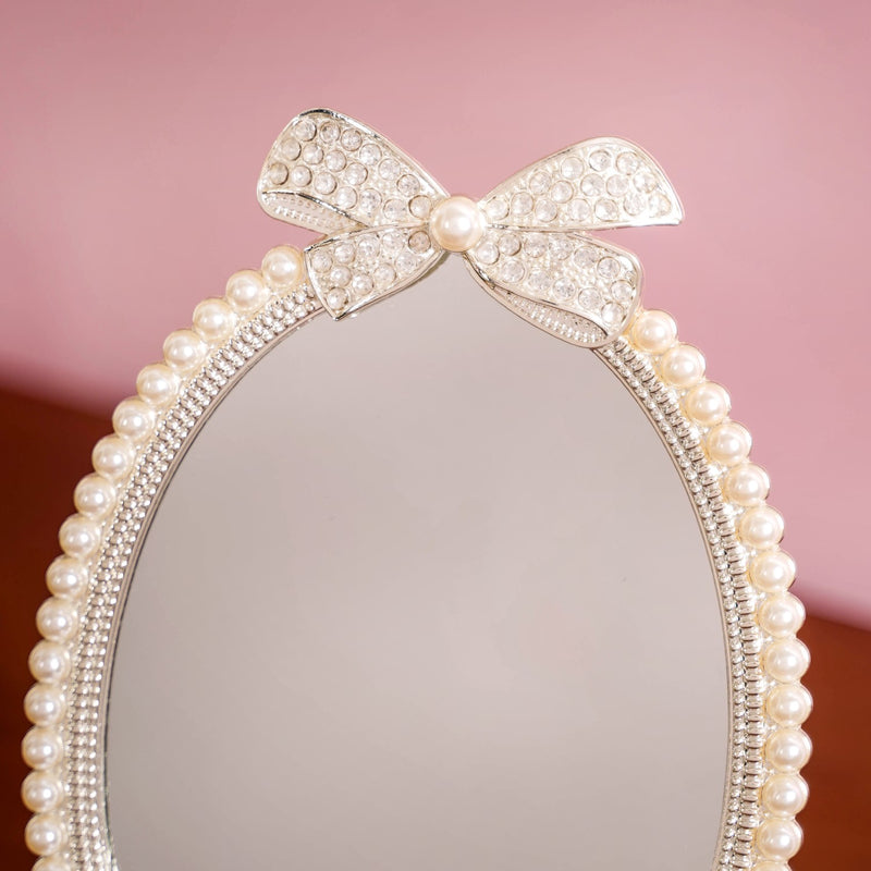 Glittery Bow Mirror Large 5x7