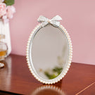 Large Bow Pearl Mirror 13x18cm