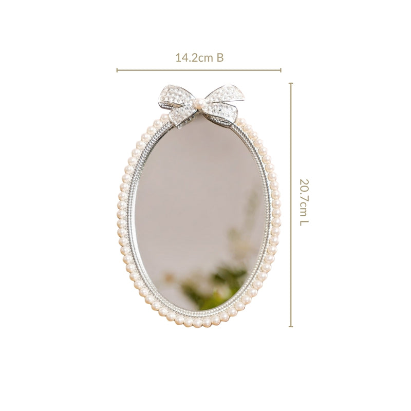 Glittery Bow Mirror Large 5x7"