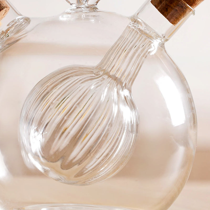 Globe Shaped 2 in 1 Glass Dispenser Bottle