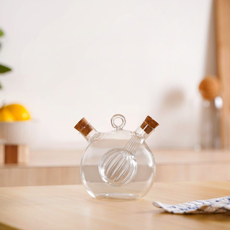 Globe Shaped 2 in 1 Glass Dispenser Bottle