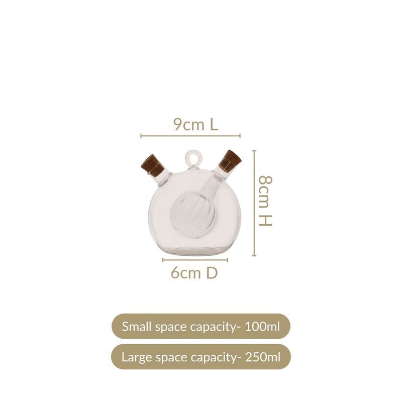 Globe Shaped 2 in 1 Glass Dispenser Bottle