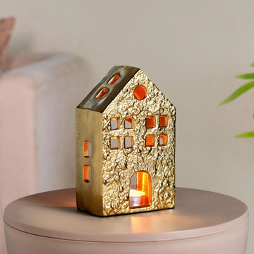 Glowhouse Gold Tealight Holder