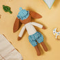 Mr Goat Plushy Toy In Teal Gingham Outfit