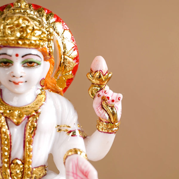 Goddess Laxmi On Lotus Idol 17x12cm