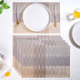 Gold And Brown Mat Set Of 6