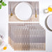 Gold And Brown Mat Set Of 6