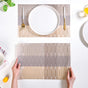 Gold And Brown Mat Set Of 6