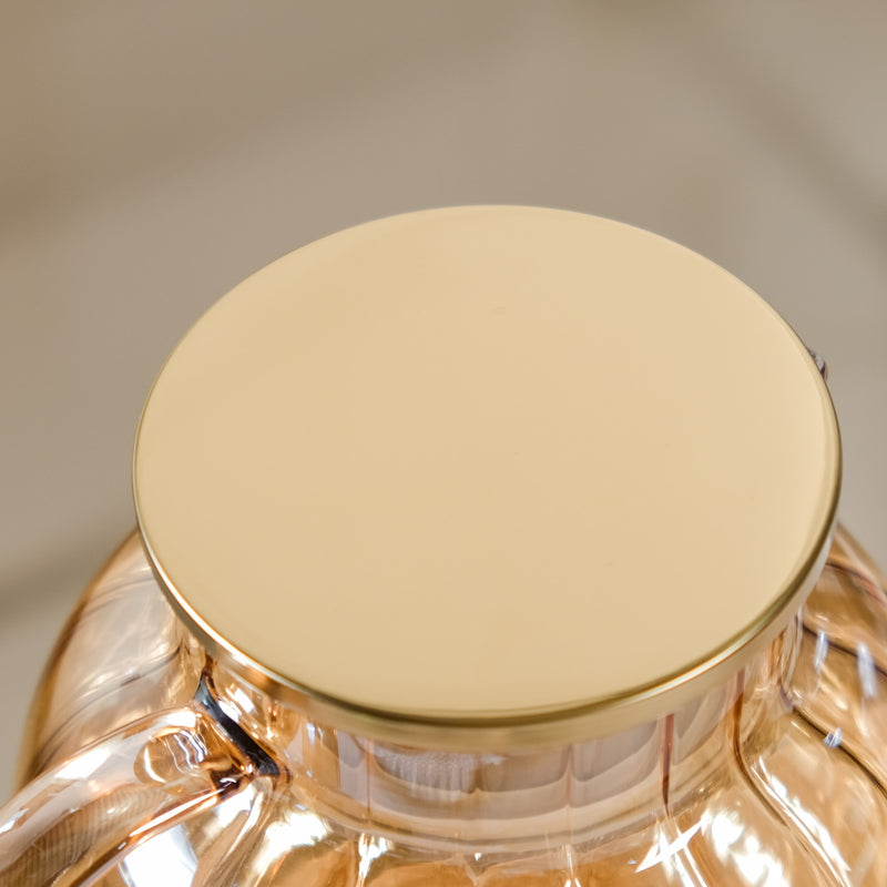 Amber Borosilicate Glass Pitcher 1300ml