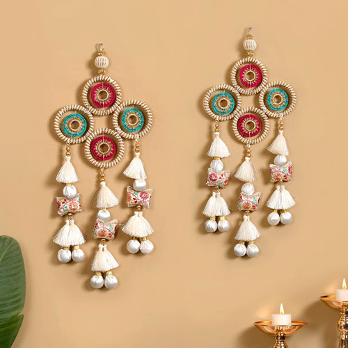 Gold Crochet Door Hangings Set Of 2