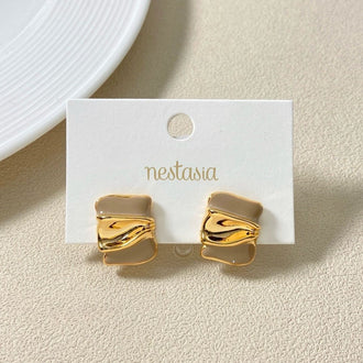 Gold Embossed Studs Beige