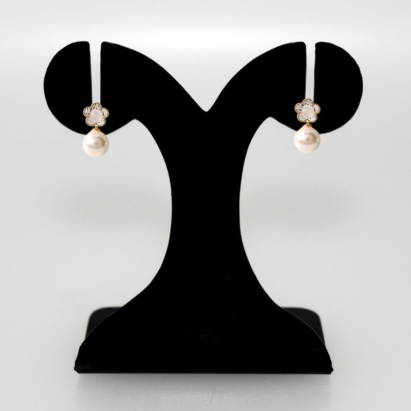 Gold Flora Pearl Drop