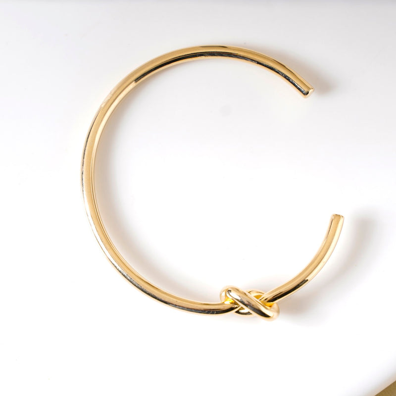 Gold Knot Cuffed Bracelet