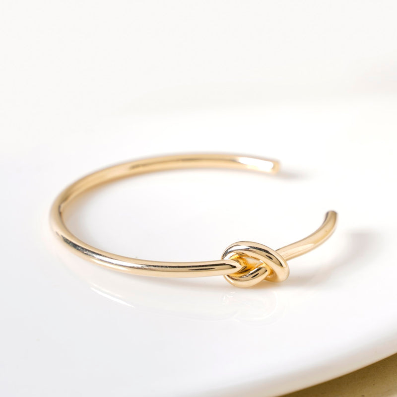 Gold Knot Cuffed Bracelet