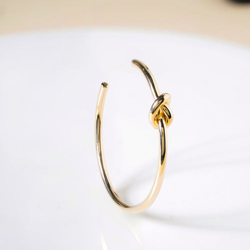 Gold Knot Cuffed Bracelet
