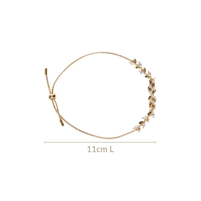 Gold Leafline Sliding Knot Bracelet