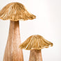 Gold Mushrooms Wooden Decor Showpieces