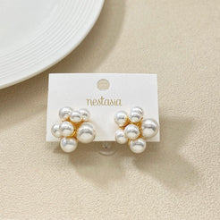 Gold Radiance Cluster Earrings