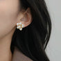 Gold Radiance Cluster Earrings