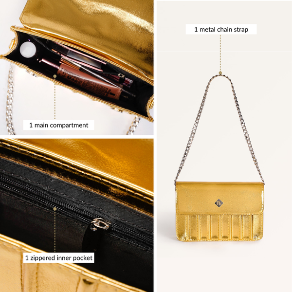 Gold Sheen Shoulder Bag