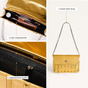 Gold Sheen Chain Strap Shoulder Bag