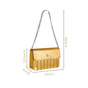 Gold Sheen Chain Strap Shoulder Bag