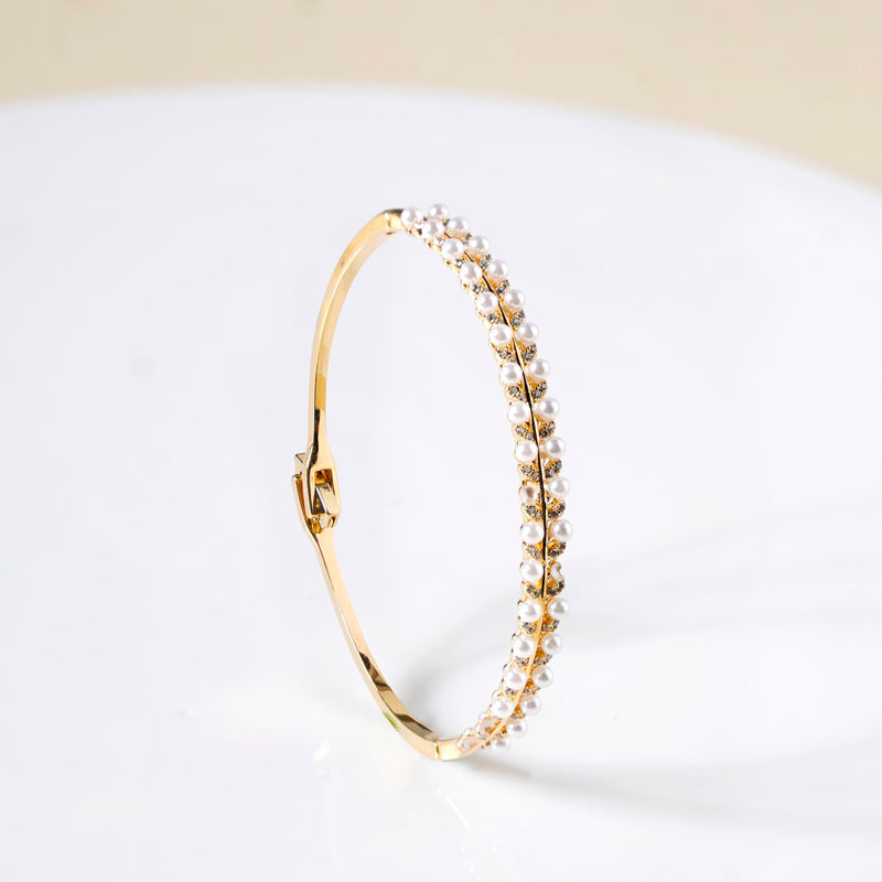 Gold Shimmer Folding Clasp Bracelet