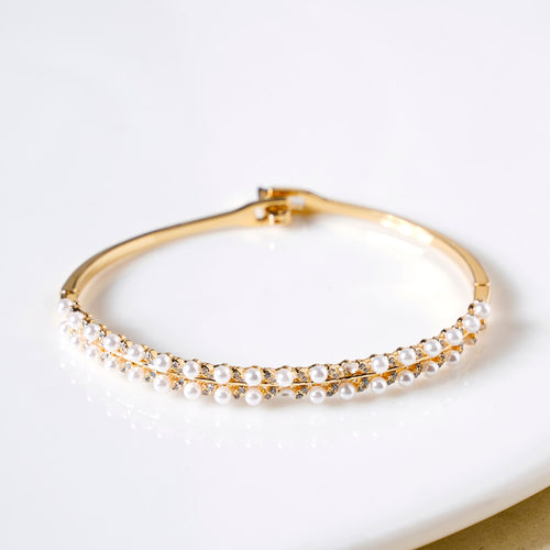 Gold Shimmer Folding Clasp Bracelet