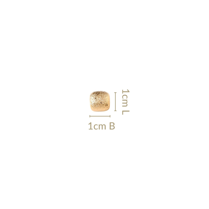 Gold Square Fold Studs