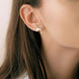 Gold Bow Pearl Drop Earrings