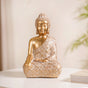 Gold Buddha Statue - Gold Buddha Statue, Decorative Buddha Figurine, Spiritual Buddha Showpiece, Gold Finish Buddha Idol, Buddha Statue for Home Decor