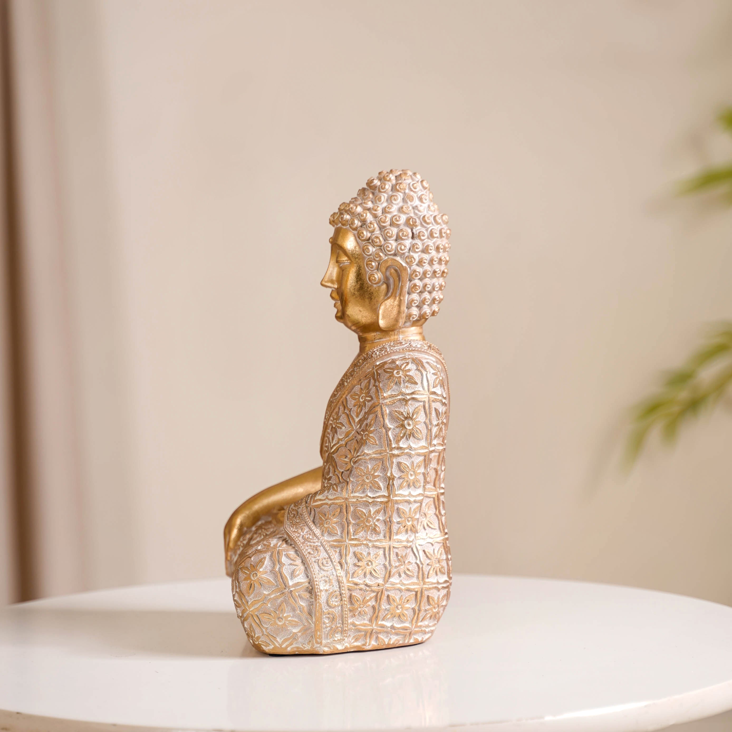 Gold Buddha Statue - Unique Decor for Living Room