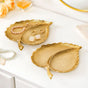 Gold Leaf Platter Set Of 2
