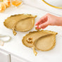 Gold Leaf Platter Set Of 2