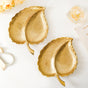 Gold Leaf Platter Set Of 2