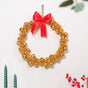 Gold Wreath With Bells 8 Inch - Gold Wreath With Bells 8 Inch, Festive Gold Wreath, Decorative Gold Bell Wreath, Holiday Gold Wreath