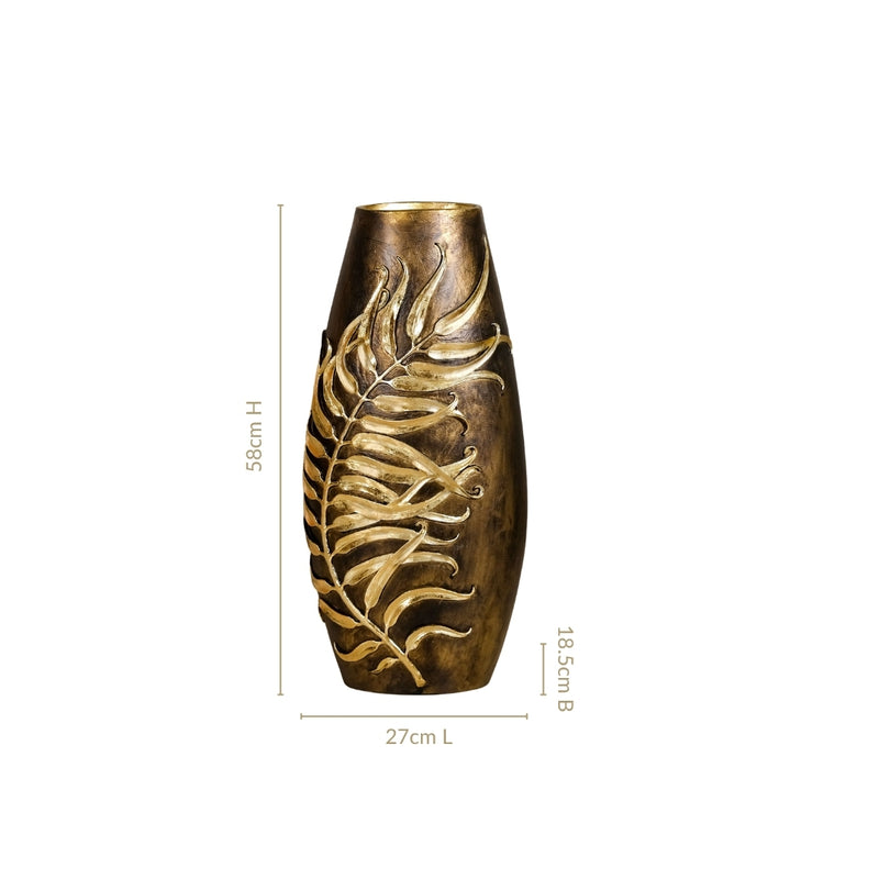 Gold Leaf Sculpted Flower Vase