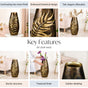 Gold Leaf Sculpted Flower Vase