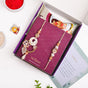 Golden Bloom Rakhi-Lumba Set