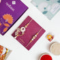Golden Bloom Rakhi-Lumba Set