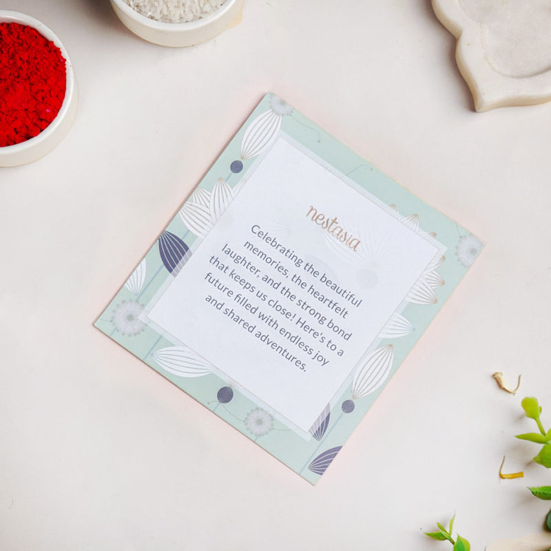 Golden Bloom Rakhi-Lumba Set