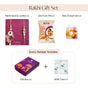 Golden Bloom Rakhi-Lumba Set